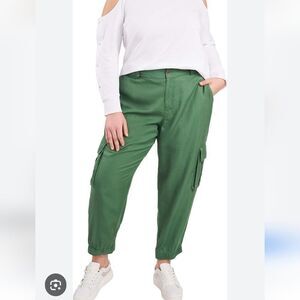 Vince Camuto Women Green Cargo Pants Relaxed Fit sz 3X